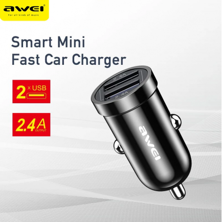 Car Charger Awei C-707 2 USB ports -  Official distributor b2b Armenius Store