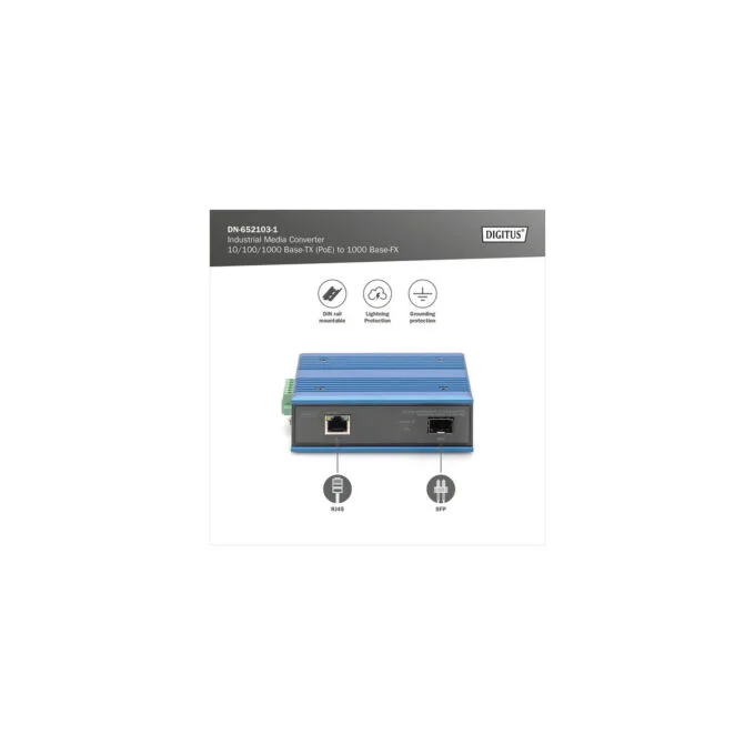 10 100 1000 Base-TX to 1000 Base-FX Industrial Media Converter - 10 100 1000 Base-TX to 1000 Base-FX — image 5