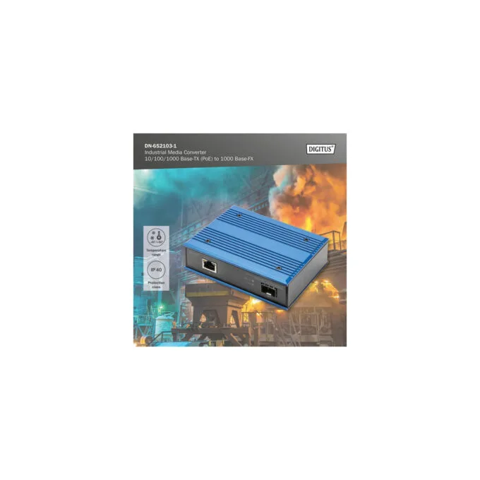 10 100 1000 Base-TX to 1000 Base-FX Industrial Media Converter - 10 100 1000 Base-TX to 1000 Base-FX — image 8