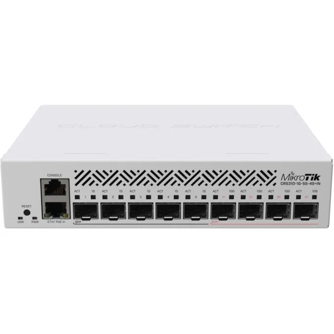 10P MikroTik CRS310-1G-5S-4S+IN - 1G RJ45 + 5x SFP + 4x SFP+, Rackmount, Web-managed — image 1