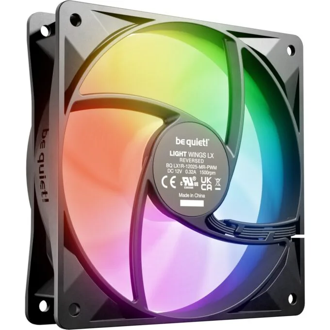120mm be quiet! Light Wings LX PWM Reverse Black - 120mm PWM fan, 4-pin, Black — image 3