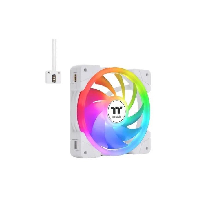 140mm Thermaltake SWAFAN EX14 ARGB PC Cooling Fan White TT Premium Edition 3 Fan Pack - EX14 - White — image 3