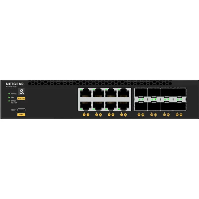 16-Port 10G Managed Switch - NETGEAR M4350-8X8F - L3, 16x10G (8x RJ45 + 8x SFP+), 2GB DDR4, ARM 1.8GHz, 1U Black — image 5