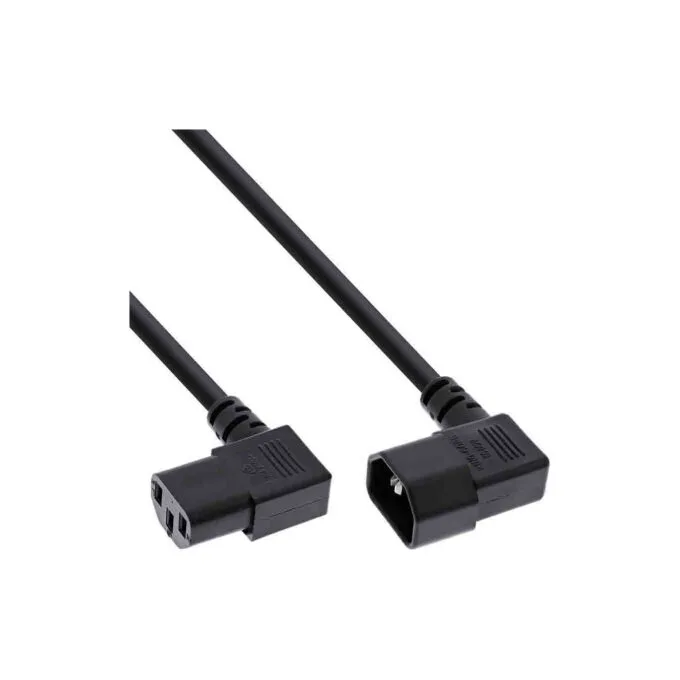 16601A 1m C13 TO C14 ANGLED POWER EXTENTION CABLE BLACK INLINE — image 1