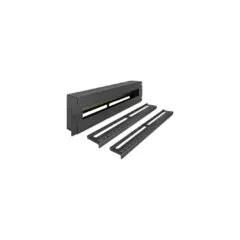 19' circuit breaker strip with cover and DIN rail, bracket