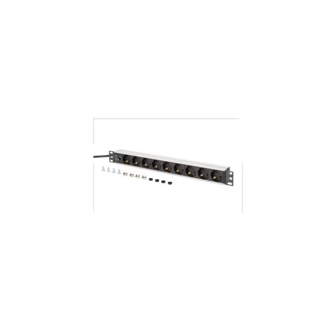 19' PDU Power Strip with Aluminum Profile - 9-fold - Back-up Fuse — image 5
