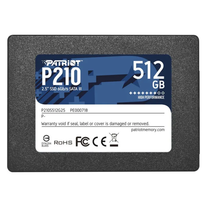 2.5' 512GB Patriot P210 SATA3 520 430 PE000718 — image 1