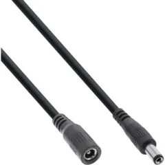 26905G 5m DC EXTENSION CABLE, DC MALE FEMALE 5.5X2.5MM, AWG 18, BLACK INLINE