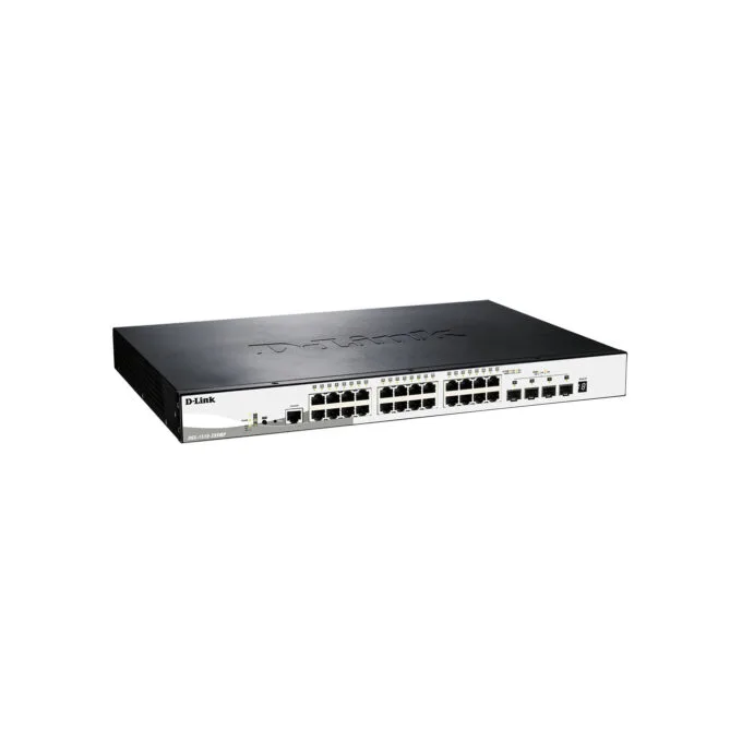 28-Port PoE+ Gigabit Smart Managed Switch - DGS-1510-28XMP - Black/Gray, 24x RJ-45, 4x SFP+, Rackmount — image 2