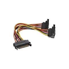 29683Y SATA POWER Y-CABLE FEMALE TO 2x SATA PLUG W LATCHES 0,30m INLINE