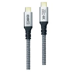 2GO Schnellladekabel USB-C 100W 10Gbps 1.2m