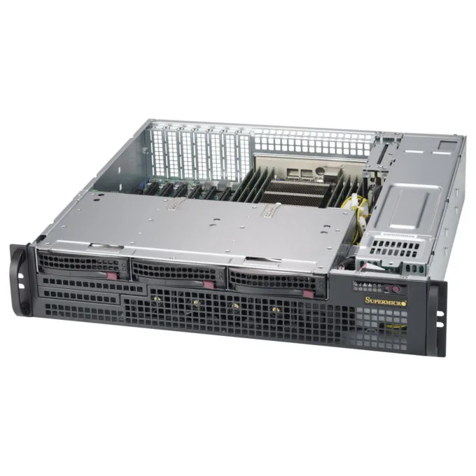 2HE Supermicro SC825M BTQC-R802LPB - Rack-Montage - 2U - verbessertes - erweitertes ATX — image 1