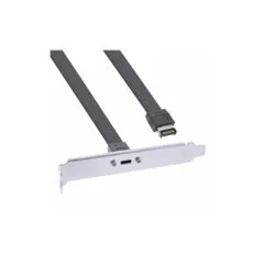 33446G 0.3m BRACKET PCI SLOT W USB-C SOCKET TO USB3.2 FRONT PANEL KEY-A INLINE