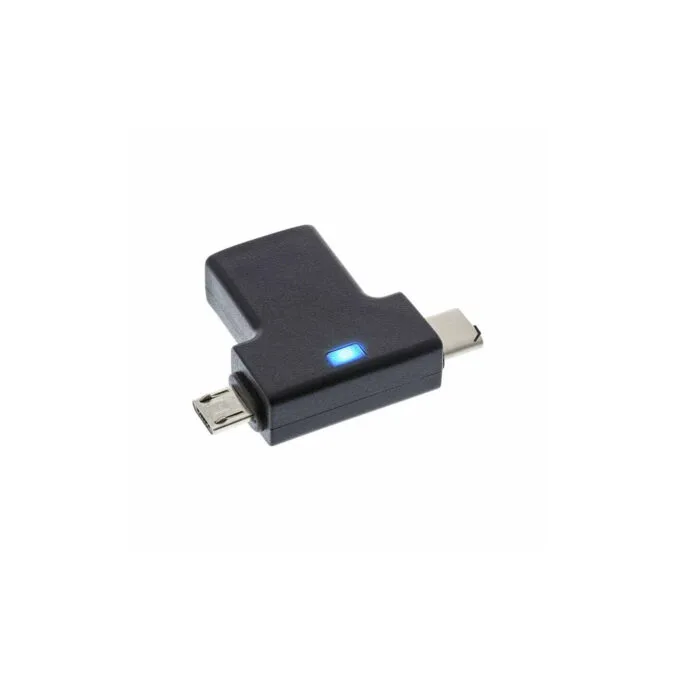 35804 USB3.1 FEM A OTG T-ADAPTOR T-TYPE TO USB TYPE- C AND MICRO USB INLINE — image 1