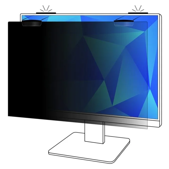 3M Privacy Filter for 23.8in Monitor with COMPLY Magnetic Attach - PF238W9EM - 16:9, Black, Anti-glare — image 5