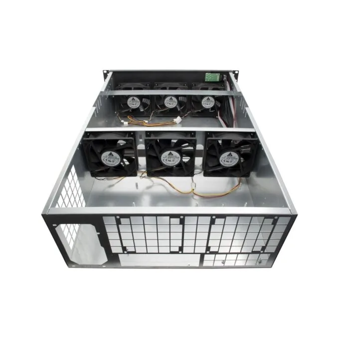 4HE Inter-Tech Mining-Rack - 4W2 - Black. Grey. ATX. micro ATX. Mini-ITX. Steel. 4U — image 3