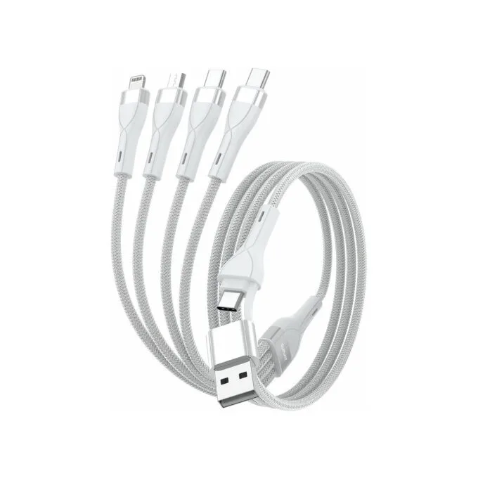 4smarts USB-C A Multi-Ladekabel 4in2 1.2m. wei — image 2