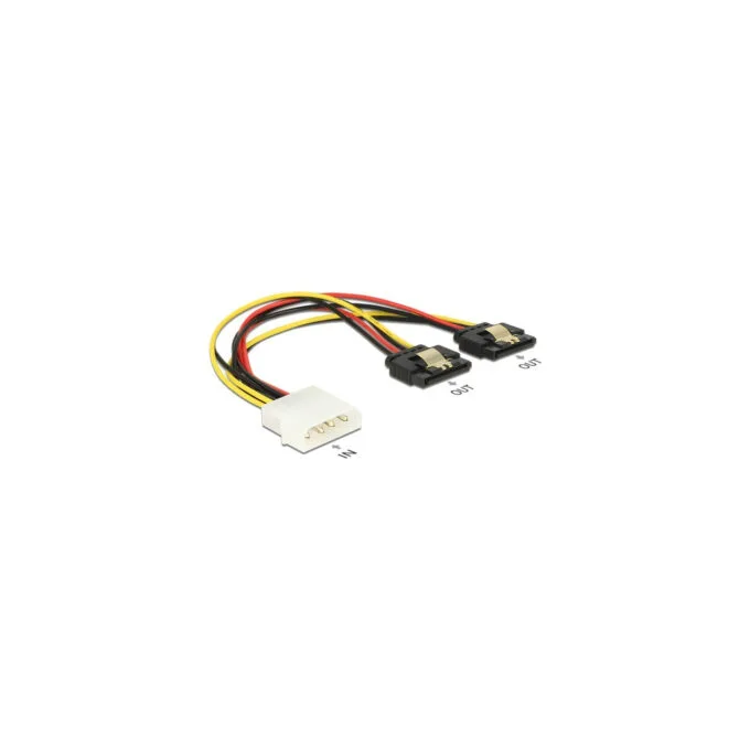 5.25' 4-pin male to 2x SATA 15-pin female, Y-cable — image 2