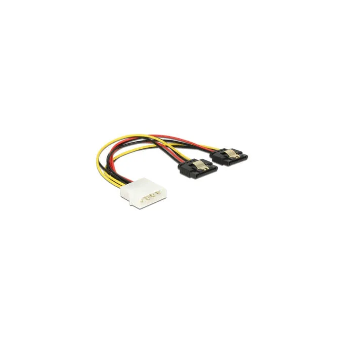 5.25' 4-pin male to 2x SATA 15-pin female, Y-cable — image 1