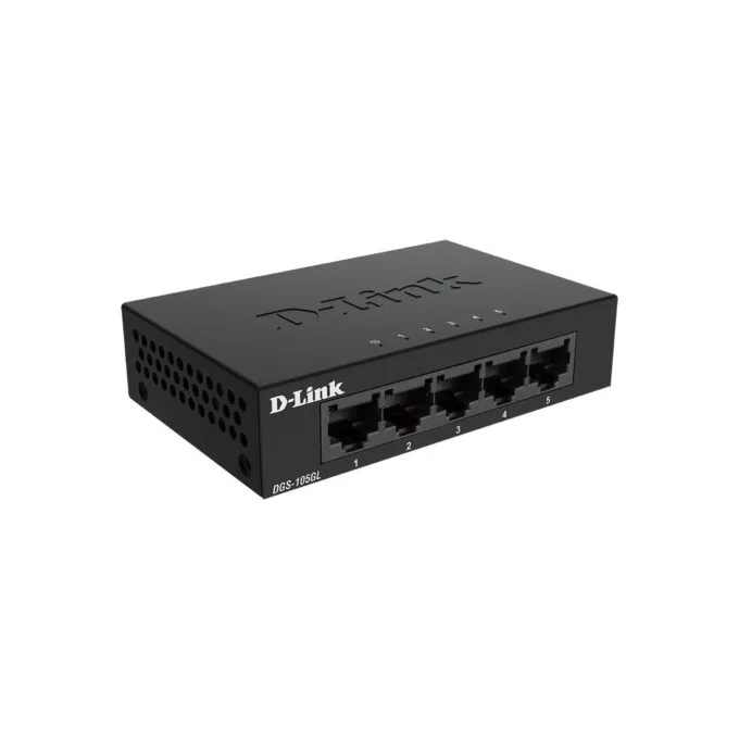 5P D-Link DGS-105GL - DGS-105GL - 5-Port Gigabit Unmanaged Fanless Desktop Switch — image 3