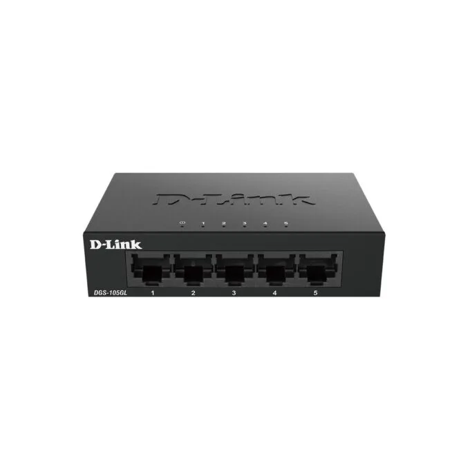 5P D-Link DGS-105GL - DGS-105GL - 5-Port Gigabit Unmanaged Fanless Desktop Switch — image 1