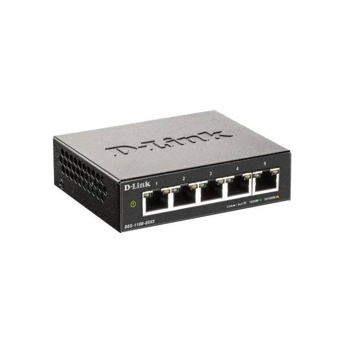 5P D-Link DGS-1100-05V2 M - DGS-1100-05V2 M - 5-Port Gigabit Smart Switch, Fanless, L2 Managed, Desktop — image 3