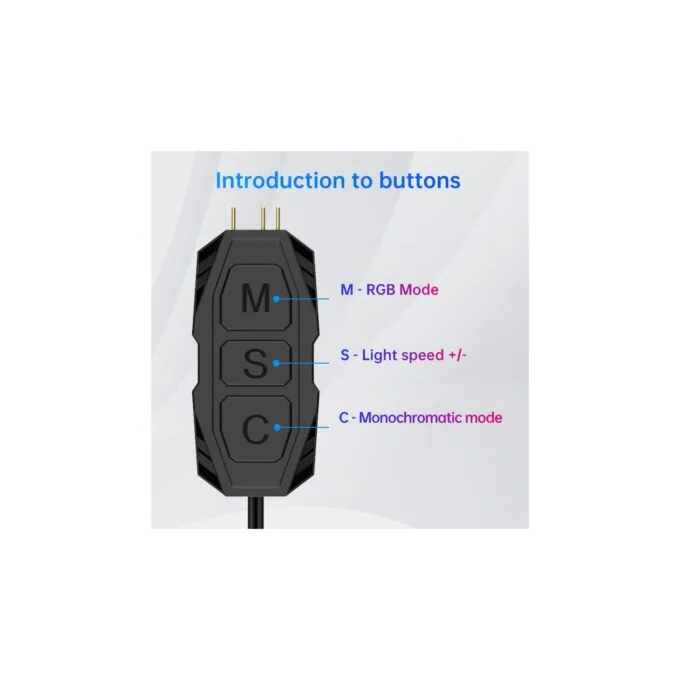 5V 3Pin ARGB Cable Controller with Remote — image 4