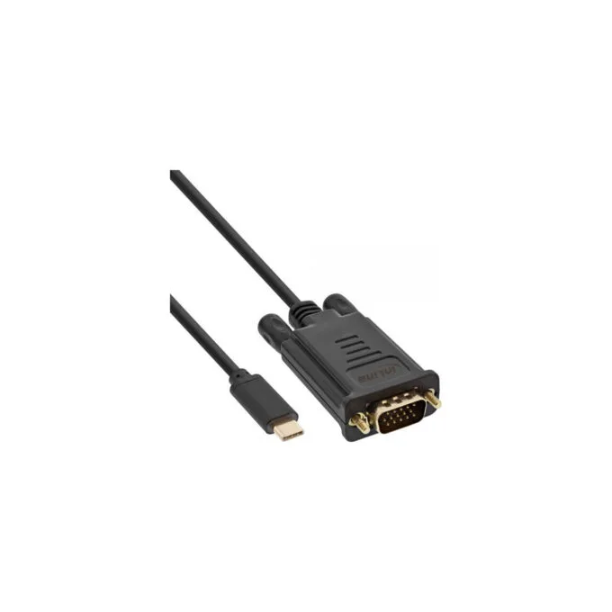 64142 2m USB TYPE-C to VGA, M M USB DISPLAY CABLE BLACK INLINE — image 1