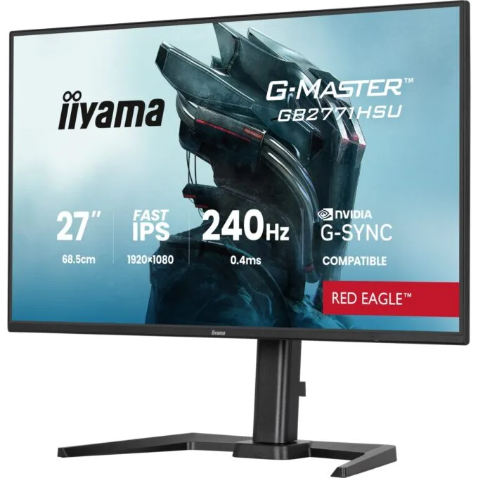 68.6 cm 27? (1920×1080) iiyama GB2771HSU-B1 16:9 FHD Fast IPS 0.4 ms 240 Hz HDMI 2× DisplayPort USB-C VESA 100×100 Black — image 6