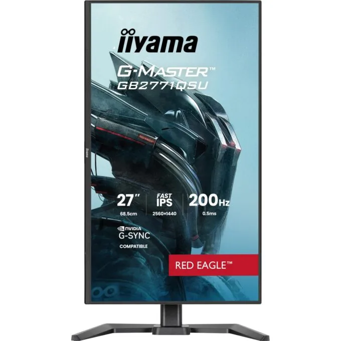 68.6 cm 27? (2560×1440) iiyama - GB2771QSU-B1 - 16:9 QHD Fast IPS 0.5 ms (MPRT) 200 Hz HDMI 2× DisplayPort USB-C VESA 100 — image 2