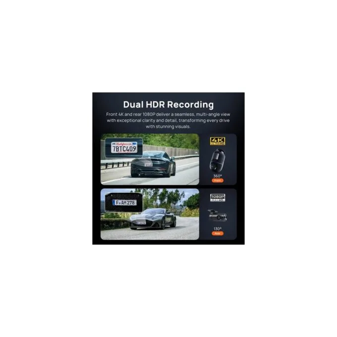 70mai Dash Cam 4K Omni 360° - X800-2 - Review Full View with Dual Sony STARVIS 2, AI 2.0 & 4G LTE — image 16