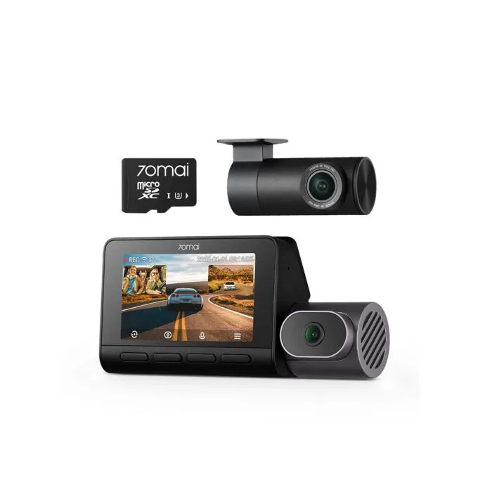 70mai Dash Cam 4K T800 & Rear Cam. & 256GB SD 3-Channel w Dual 4K, IMX678, HDR Night Vision, AI Det — image 1