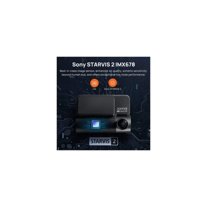 70mai Dash Cam 4K w. Screen - A810 - 2160p 60FPS 150FOV GPS 500mAh Car Camera — image 7