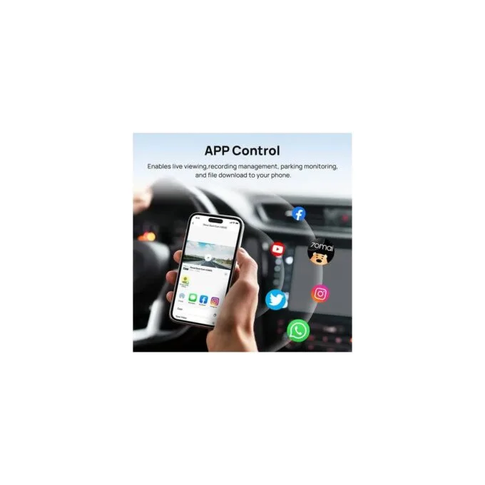 70mai Dash Cam Pro Plus+ - A500S - with Screen, 1944P 140FOV 500mAh Car Camera — image 4