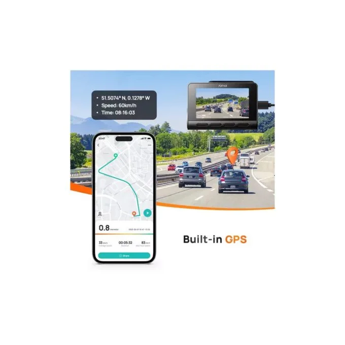 70mai Dash Cam & Rear Cam - A810S-2 - 3840 2160P 4K 30FPS 3inc screen 60C temperature — image 7