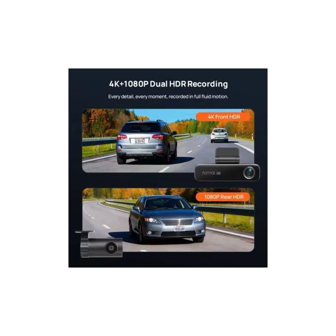 70mai Dash Cam set & Rear Cam - M800-2 - 4K Dash Cam set & Rear Cam. 3840x2160 GPS & Hi Temperature Battery — image 4