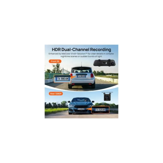 70mai Rearview Mirror Dash Cam - S500 - set 1944p 138fov Car Camera — image 5