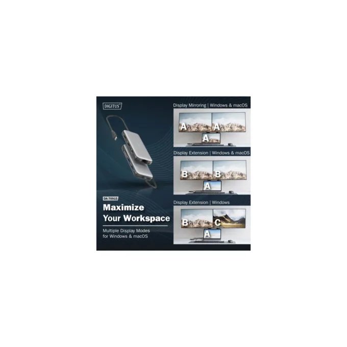 8 Port USB-C Docking Station, Dockingstation — image 7