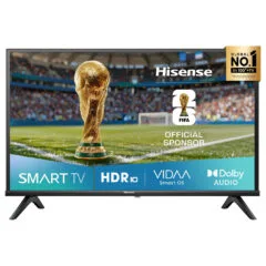 80.0cm 32' (1366x768) Hisense 32A4Q 16:9 LCD 60Hz HDMI USB WLAN Triple Tuner HDR10 Speaker Black