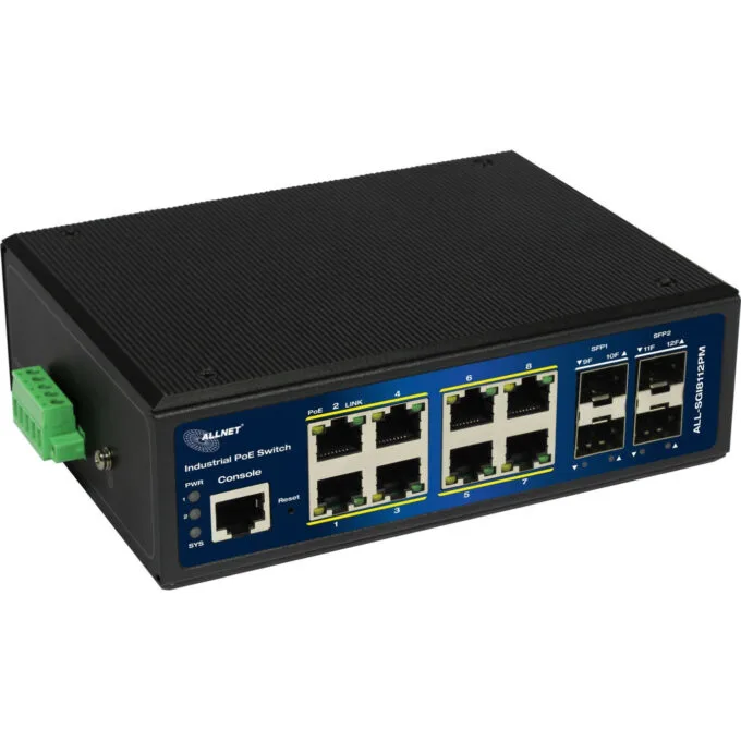 8+4P ALLNET ALL-SGI8112PMJ POE M industrial — image 2