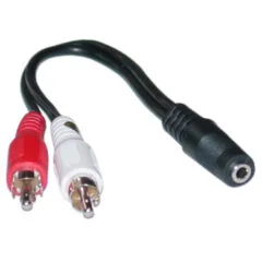 89940L 0.2mAUDIO 2xRCA M-3.5mmF STEREO INLINE