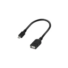 AA0035 USB 2.0 ADAPTER, Micro-USB M to USB-A F, OTG, BLACK, 0.2 m LOGILINK