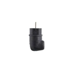 ABL 100000040 Original Winkelstecker. SCHUKO & fr-be. Gummi (TPE). schwarz. IP44