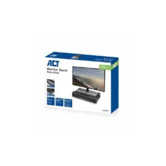 AC8210 MONITOR STAND EXTRA WIDE W ONE DRAWER ADJUSTABLE 6 OR 9cm BLACK ACT