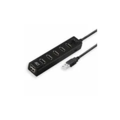ACT AC6215 USB 2.0 7-Port Hub w/ On/Off Switch Black