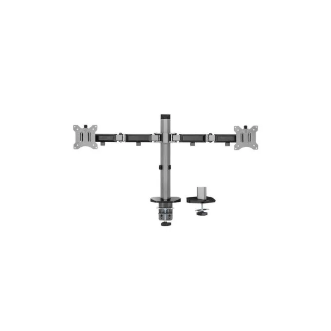 ACT AC8336 Dual Ergonomic Monitor Desk Mount up to 32", 9kg Each, Silver — image 1