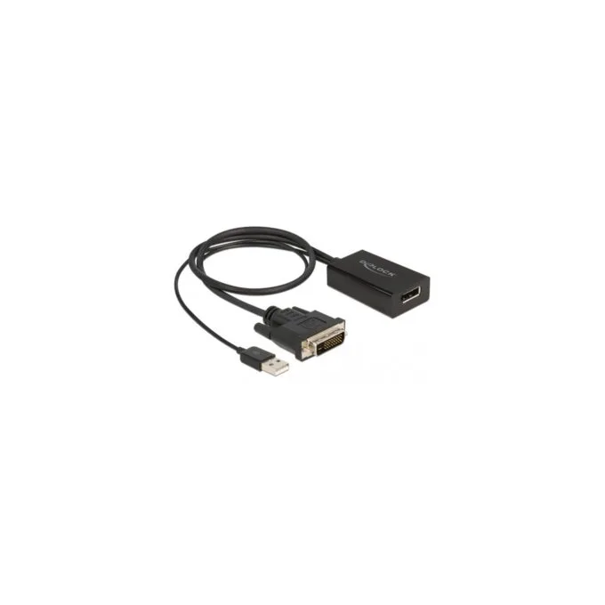 Adapter Cable - DVI + USB-A Male to DisplayPort Female — image 2