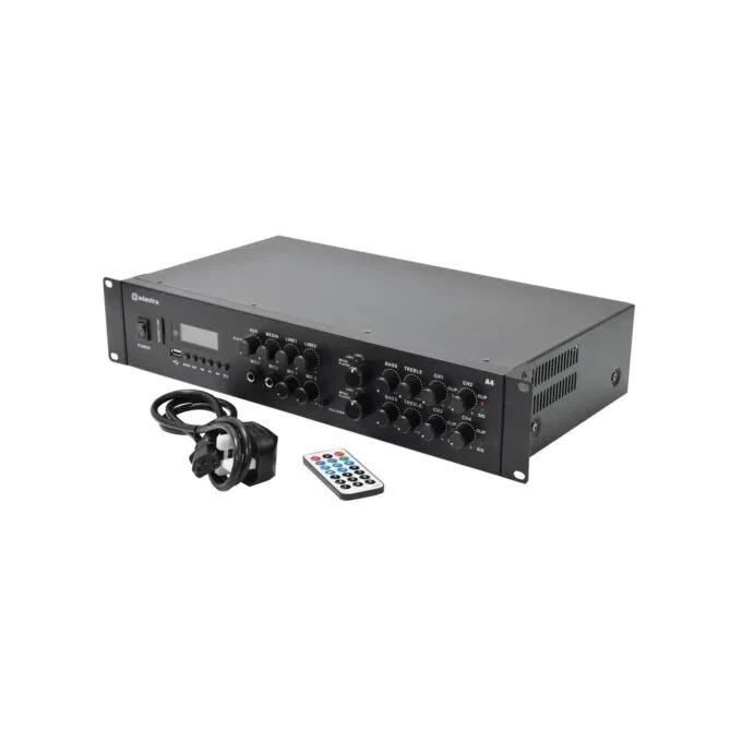 Adastra A4 2 x Independent Stereo Zones Amplifier - 953.404UK - 4x200W USB BT FM — image 2