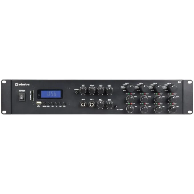 Adastra A8 4 x Independent Stereo Zones Amplfier - 953.408UK - 8x200W USB BT FM — image 2