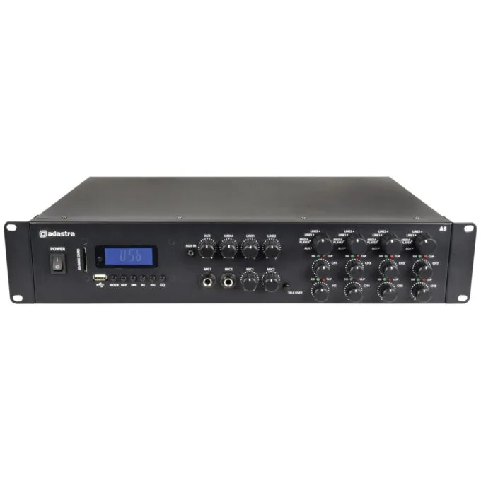 Adastra A8 4 x Independent Stereo Zones Amplfier - 953.408UK - 8x200W USB BT FM — image 1